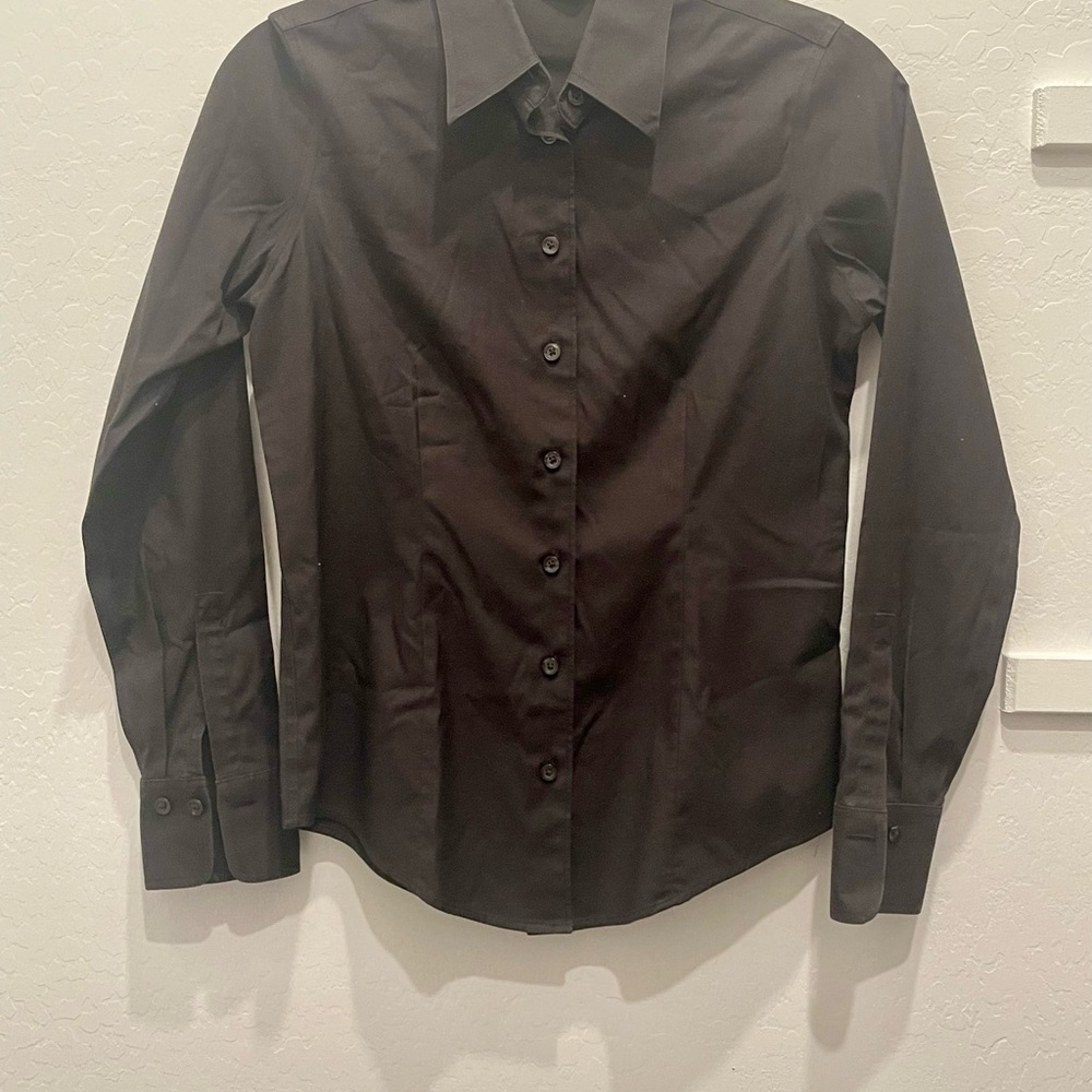 Eddie Bauer Black Women's Button-Down Shirt
